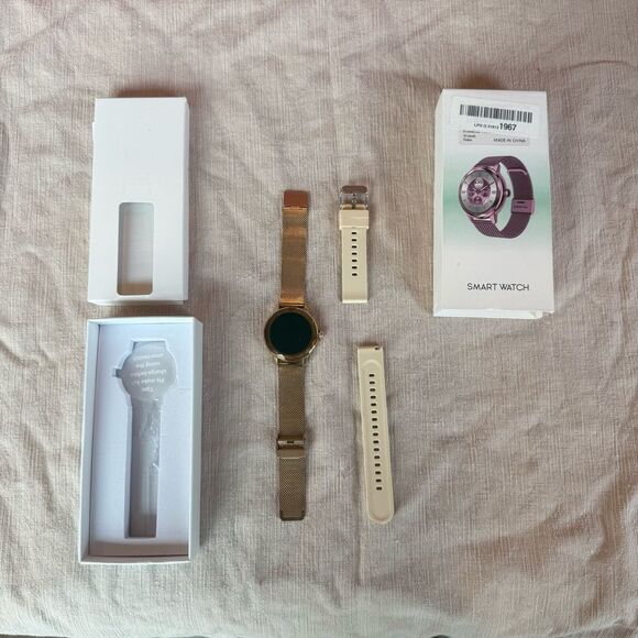 Open Box Homailida Smart Watch Women, Gold, NO CHARGER comes with Extra Band - Picture 4 of 7